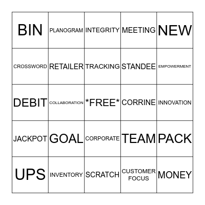 LOTTERY LINGO BINGO Card