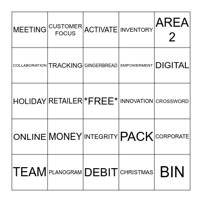 LOTTERY LINGO BINGO Card
