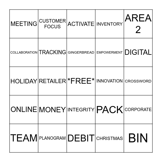 LOTTERY LINGO BINGO Card