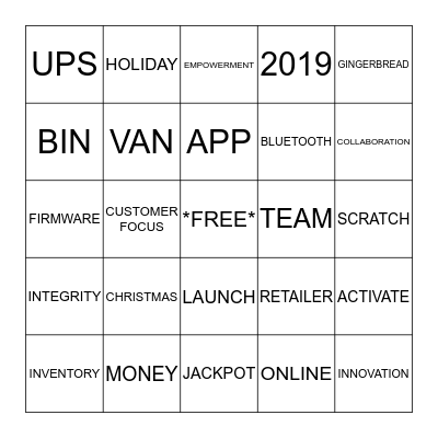 LOTTERY LINGO BINGO Card