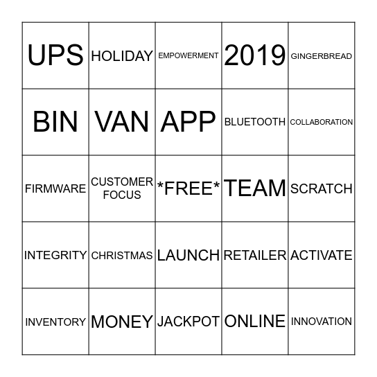 LOTTERY LINGO BINGO Card