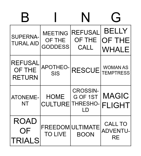 DOCTOR STRANGE Bingo Card