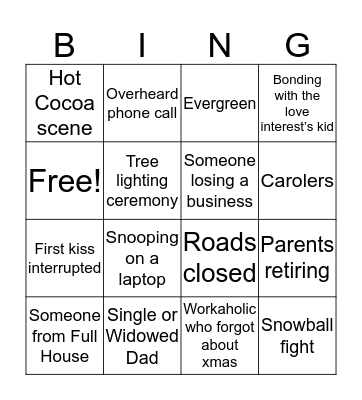 Hallmark Bingo Card