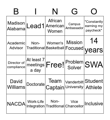Candice Storey Lee Bingo Card