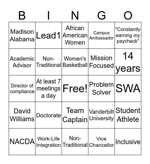 Candice Storey Lee Bingo Card