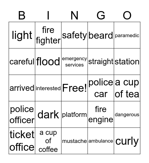 Super Minds 4a, Units 3-5 Vocabulary (Words) Bingo Card