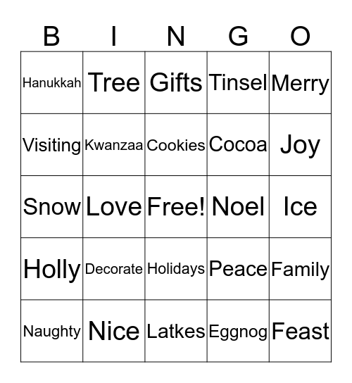 FROST Bingo Card