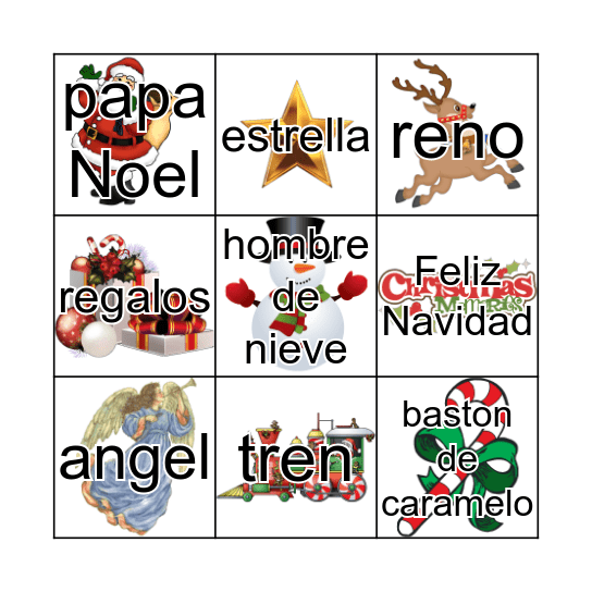 Bingo De Navidad Bingo Card