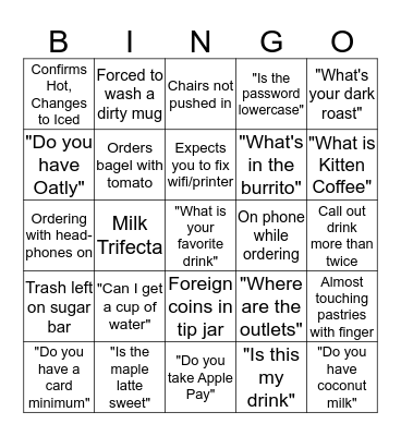 Daily Press Bingo Card