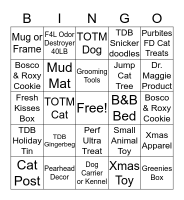 Christmas Bingo Dec 6-21 Bingo Card