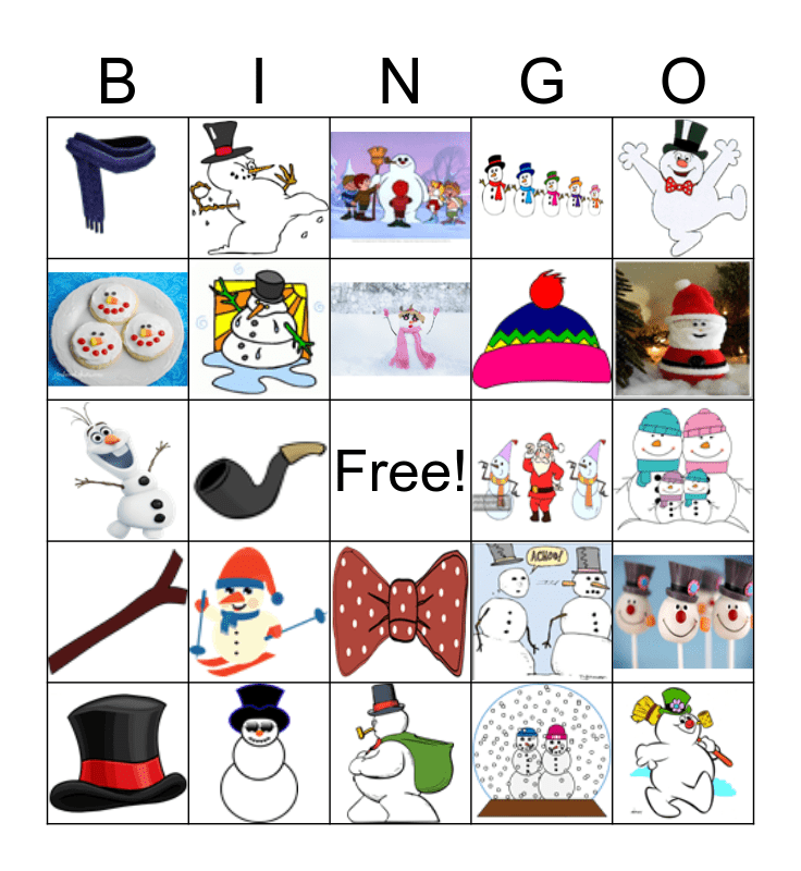 snowman-bingo-card