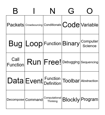 Code Bingo Card