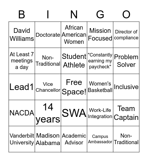 Candice Storey Lee  Bingo Card