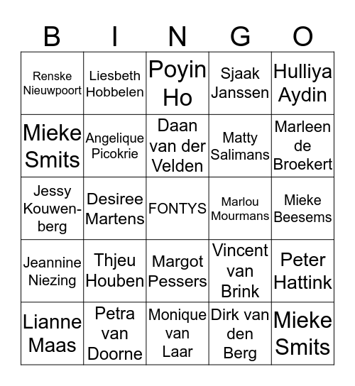 Dienst MenC Bingo Card