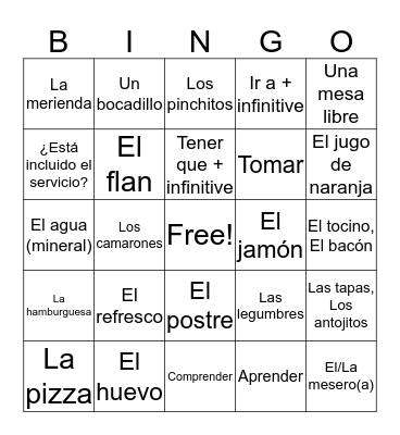 ASD 1 Chapter 4 Vocab Bingo Card