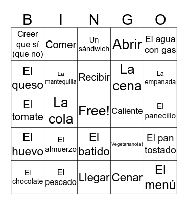 ASD 1 Chapter 4 Vocab Bingo Card