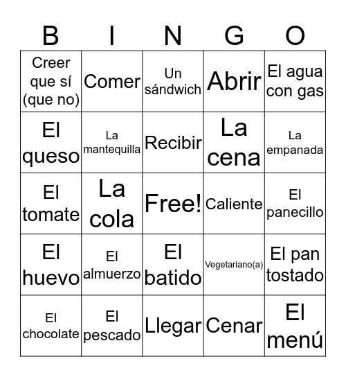 ASD 1 Chapter 4 Vocab Bingo Card