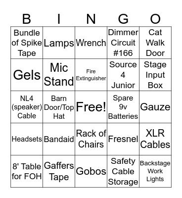 Tech Club Bingo Card