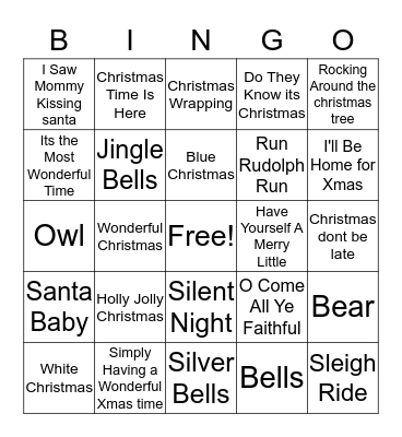 Christmas Bingo Card