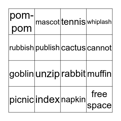 bingo Card