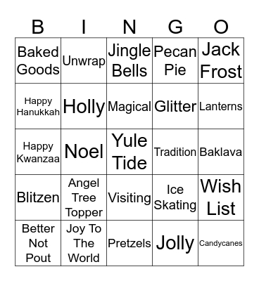 HOLIDAY Bingo Card