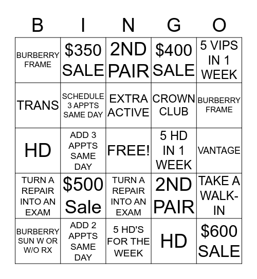 12/2/13-12/31/13 Bingo Card