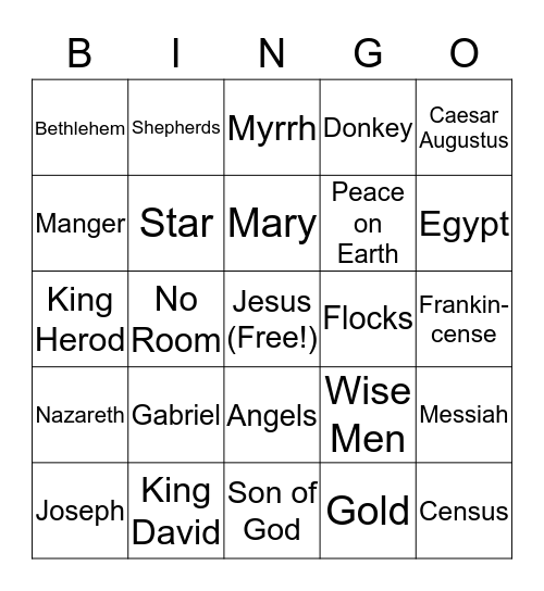 Christmas Bingo Card