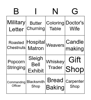 2018 Frontier Christmas Bingo Card