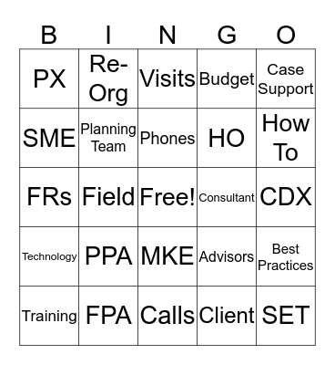 Visit from Milwaukee BINGO Card