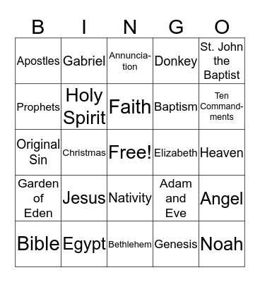 Fifth Grade Bingo Card