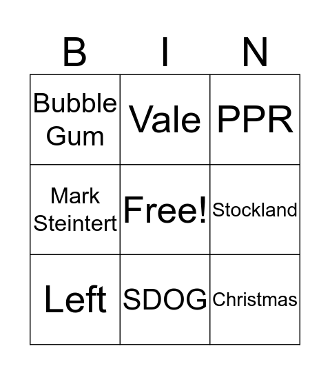 Merry Christmas SCLT Bingo Card
