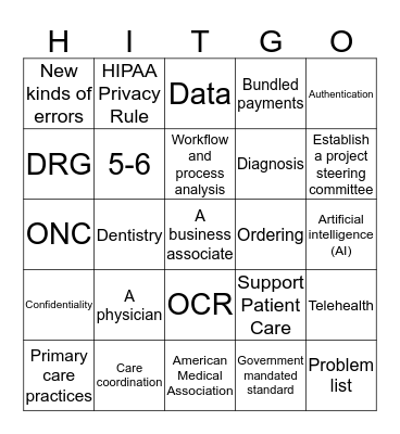 HIT BINGO Card