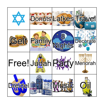 Hanukkah Bingo Card