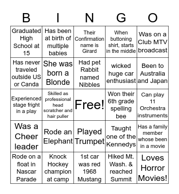 TSIC People Bingo Card