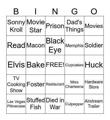Close to Famous Bingo Card