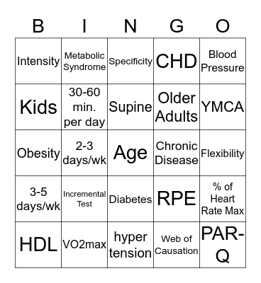 BINGO Card