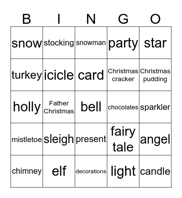 Christmas bingo Card