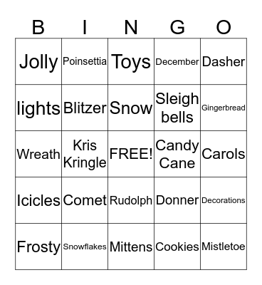 Winter wonderland  Bingo Card