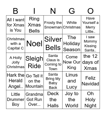 Ho Ho Ho Jingo Singo Bingo Card