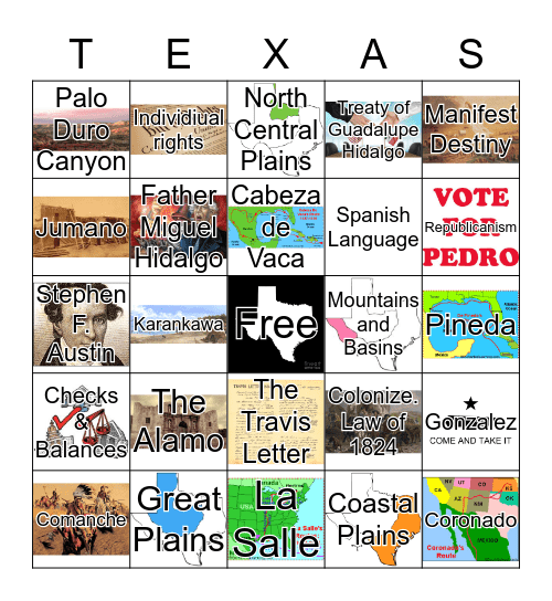 Texas Bingo  Bingo Card