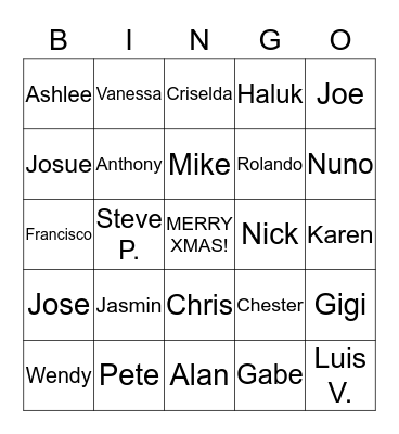 HUGO NEU BINGO Card