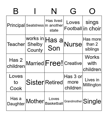 Women's Ministry Bingo Card