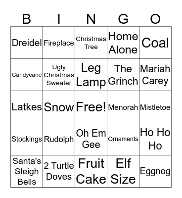 Christmas Bingo Card