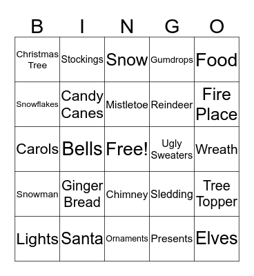 Happy Holidays! Bingo Card