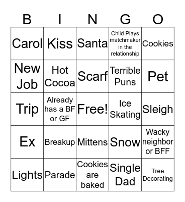2018 Hallmark Christmas Movies at Izzy's House Bingo Card
