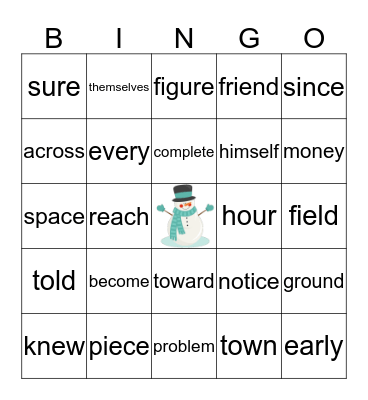 Happy Holidays Bingo Card