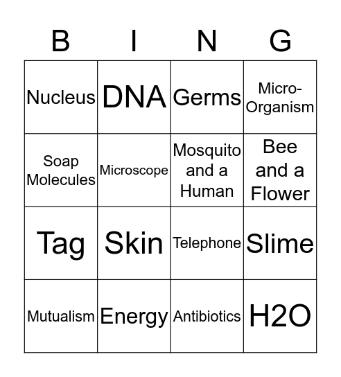 Microbiology Bingo! Bingo Card