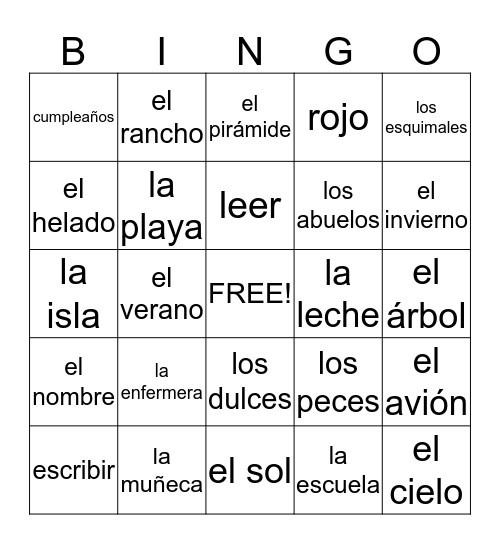 Las Niñas del Mundo Bingo Card