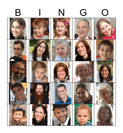 Reznick Family Bingo Card