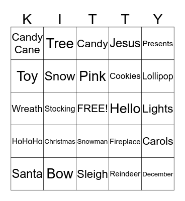 Hello Kitty Bingo Card